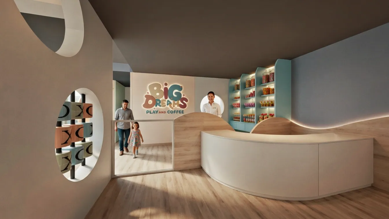 RENDER BD: Serie de visualizaciones en render desarrolladas para presentar el anteproyecto con claridad, síntesis y carácter. Las imágenes construyen una lectura coherente de la propuesta, transmitiendo su atmósfera, intención espacial y principales decisiones de diseño.