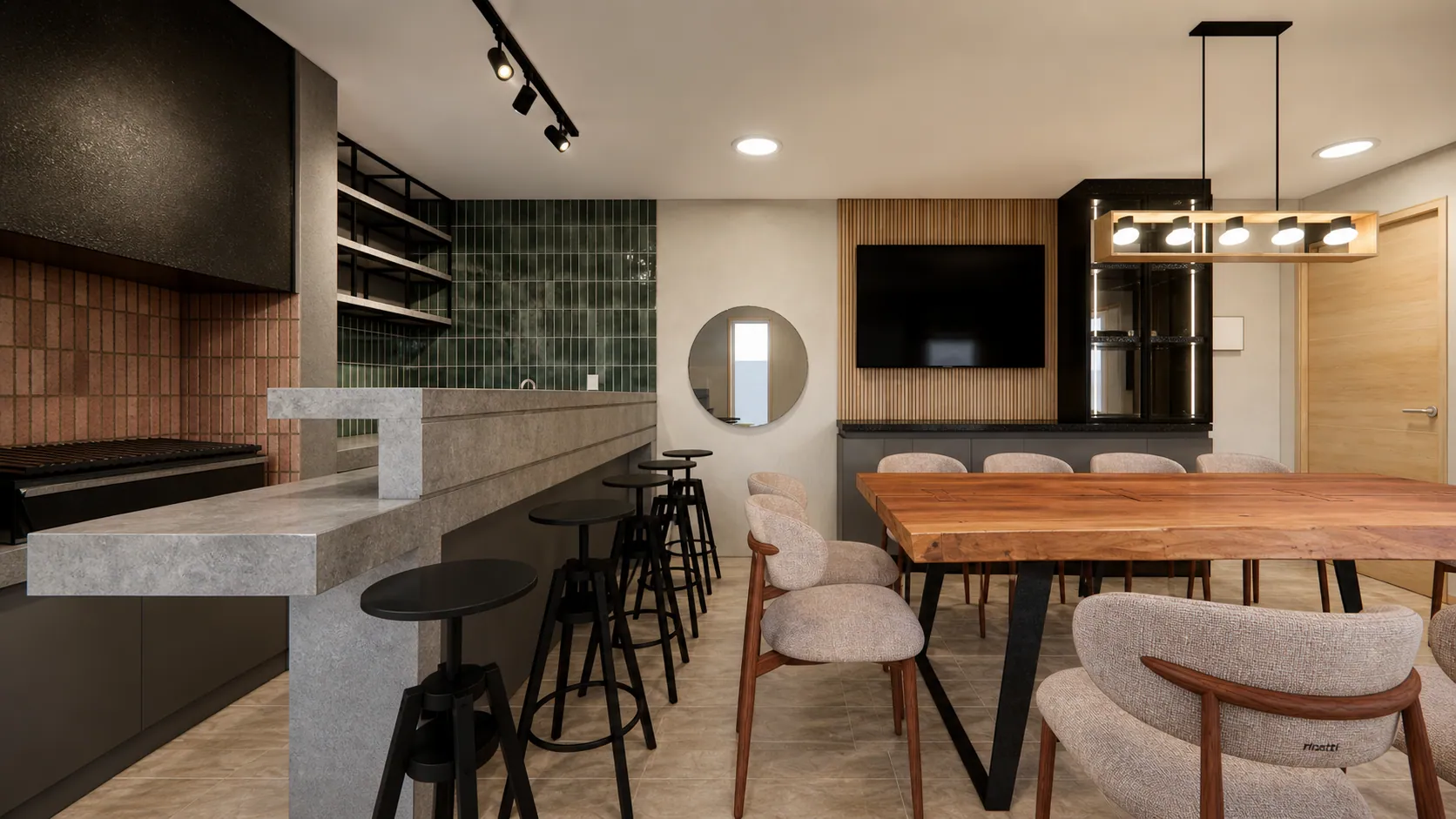 Comedor y cocina integrados de QUINCHO SS